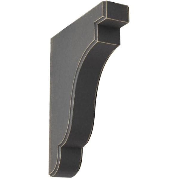 Ekena Millwork 1 3/4"W x 7 1/4"D x 9 1/2"H Bedford Wood Vintage Decor Bracket, Black BKTWD02X07X10BEBL - main